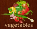 Wooden plaque Ã¢â¬ÅvegetablesÃ¢â¬Â